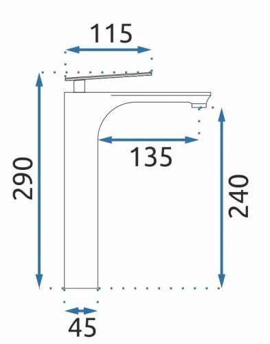 Смеситель для умывальника REA BERG BLACK REA-B2039