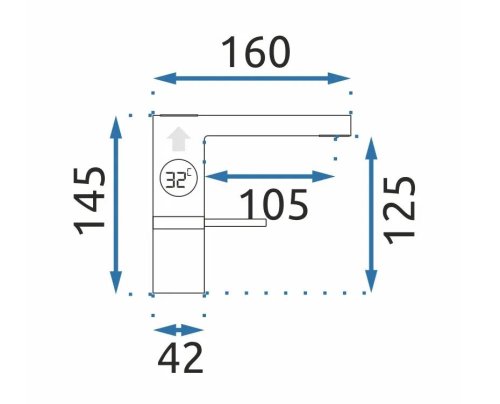 Смеситель для умывальника REA AMAR LCD BLACK REA-B2065