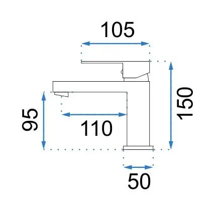 Смеситель для умывальника REA FENIX L.GOLD REA-B6395
