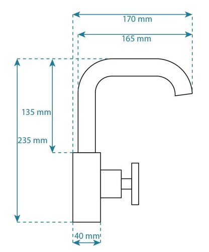 Смеситель для кухни REA VERTIGO SIDE BLACK REA-B8767