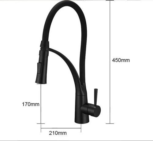 Смеситель для кухни REA GASPAR BLACK MAT REA-B0233