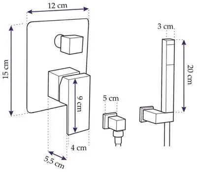 Смеситель скрытого монтажа REA RAINFORCE REA-B0639