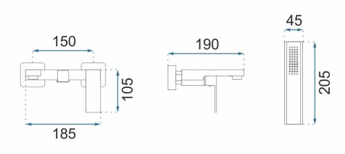 Смеситель для ванны REA FENIX REA-B3310