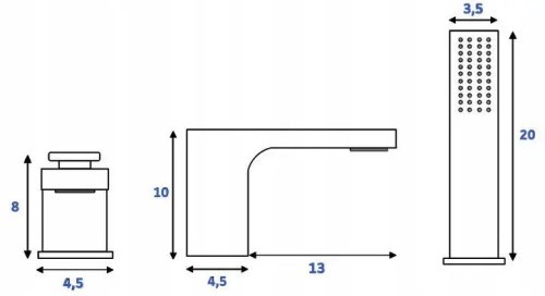 Смеситель для ванны REA SONIC BLACK REA-B0185