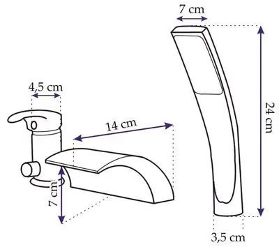 Змішувач для ванни REA RIVEN CHROM REA-B0457