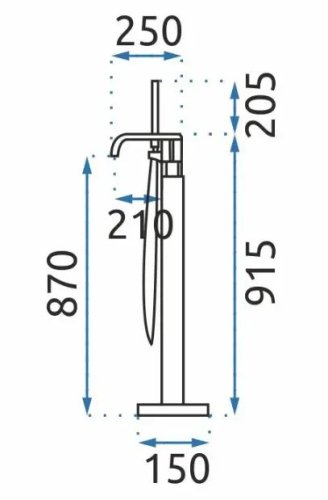 Змішувач для ванни REA CARAT GOLD REA-B5231