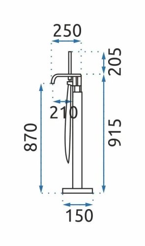 Смеситель для ванны REA CARAT BLACK MATT REA-B5423