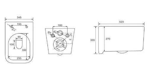 Унітаз REA TINO RIMLESS REA-C2630