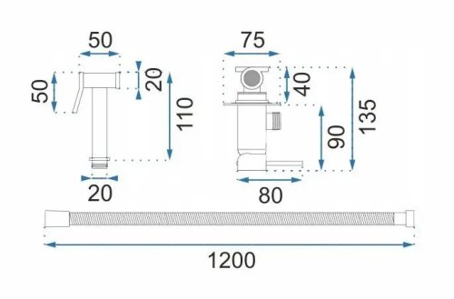 Смеситель + гигиенический душ REA LOOP ROSE GOLD REA-B6523