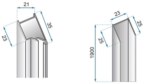 Магнитный профиль REA MOLIER BLACK REA-K6395