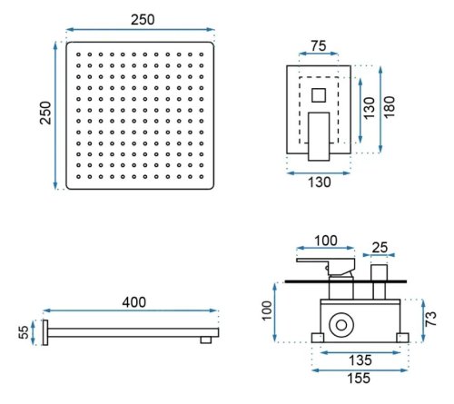 Душевая система REA FENIX + BOX REA-P8451