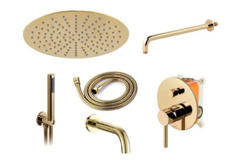 Душевая система REA LUNGO L.GOLD + BOX REA-P4125