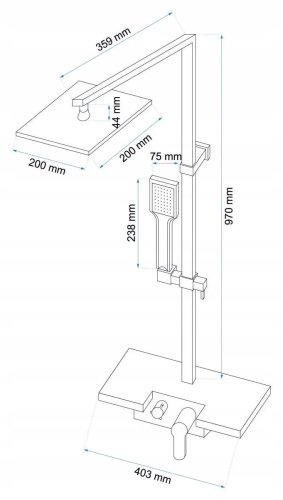 Душевая система REA LUCAS REA-P0221