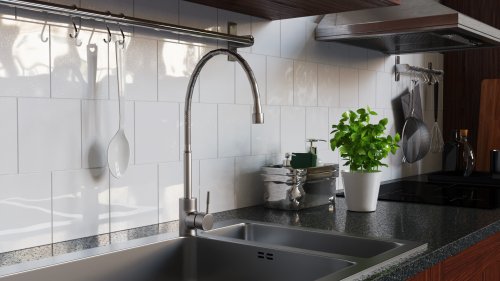 Смеситель для кухни Kroner KRP Edelstahl Klassisch-ESG035-1 CV023002