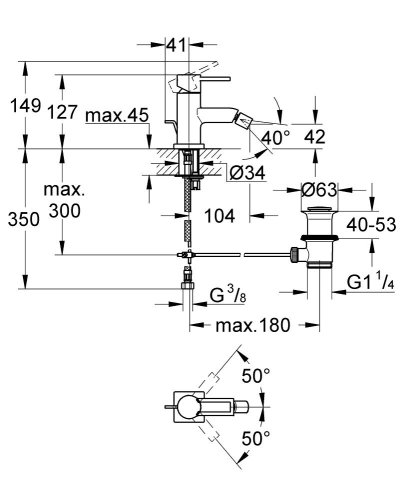 Смеситель для биде Grohe Allure 32147000