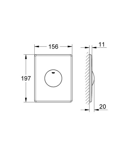Клавиша смыва Grohe Skate 38672SD0
