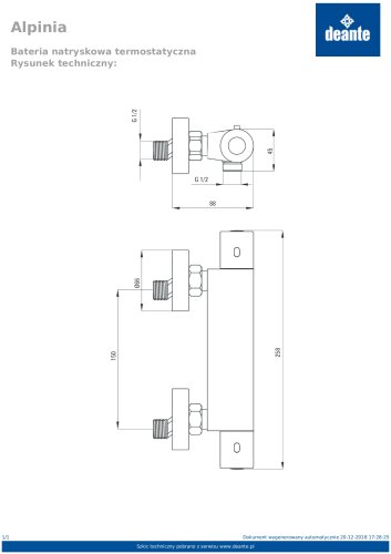 Смеситель для душа Deante Alpinia BGA_04BT