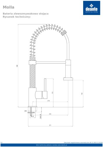 Змішувач для кухні Deante Molla BDZ_060A