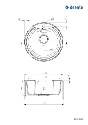 Мойка кухонная Deante Solis ZRS_2803