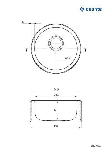 Мийка кухонна Deante Twist ZHC_0813