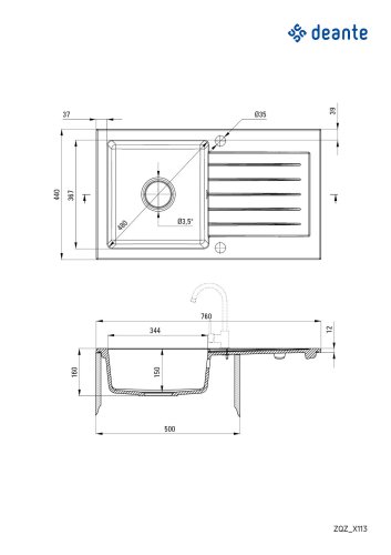 Мойка кухонная Deante Zorba ZQZ_7113