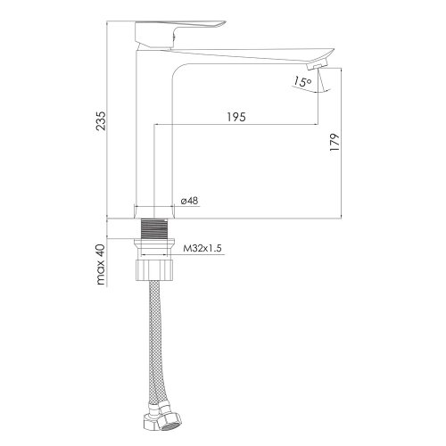 Змішувач для умивальника Imprese Vaclav f03506403AB