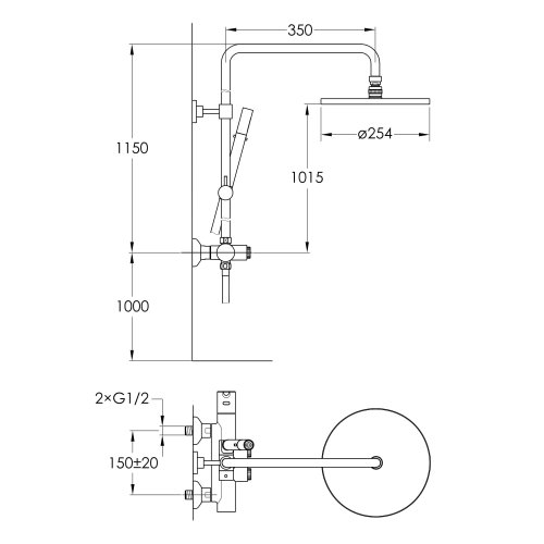 Душова система Imprese Smart Click ZMK101901212