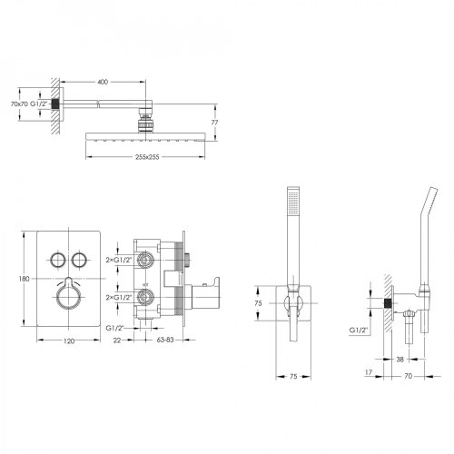 Душевая система Imprese Smart Click ZMK101901219