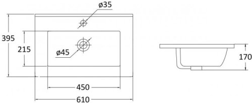Комплект мебели для ванной RJ Atlant тумба + раковина + зеркальный шкаф RJ02600WH