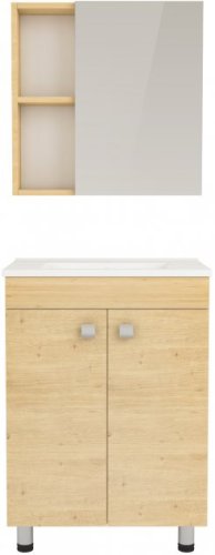 Комплект мебели для ванной RJ Atlant тумба + раковина + зеркальный шкаф RJ02601OK