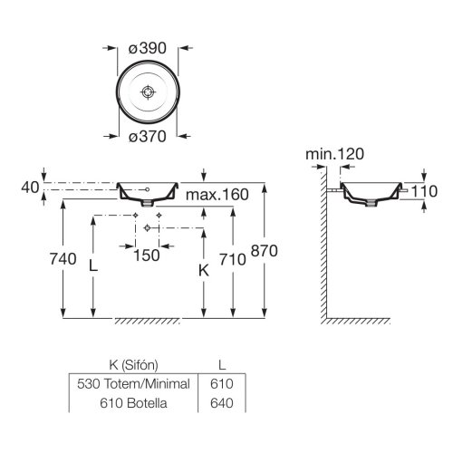 Умывальник Roca Gap A3270Y3000