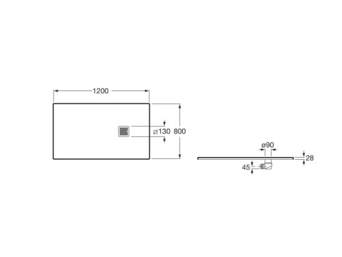 Душовий піддон Roca Terran 120x80 AP1014B032001640