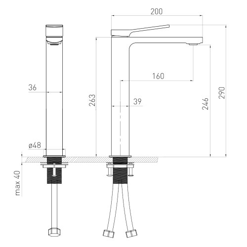 Смеситель для умывальника Volle Solo 1510.011302
