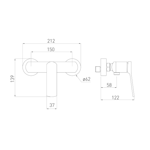 Смеситель для душа Volle Solo 1510.101021