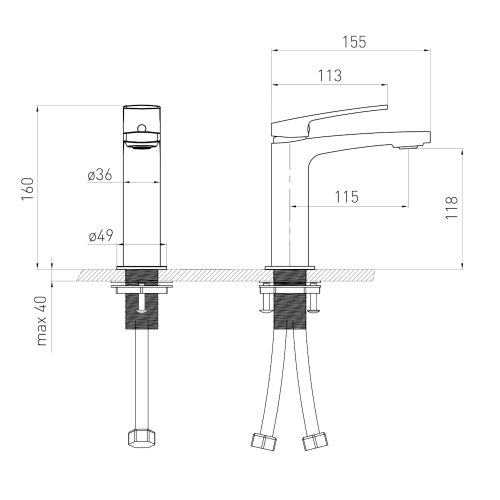 Смеситель для умывальника Volle Cante 1512.011104