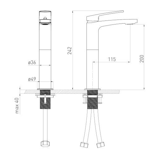Смеситель для умывальника Volle Cante 1512.011305
