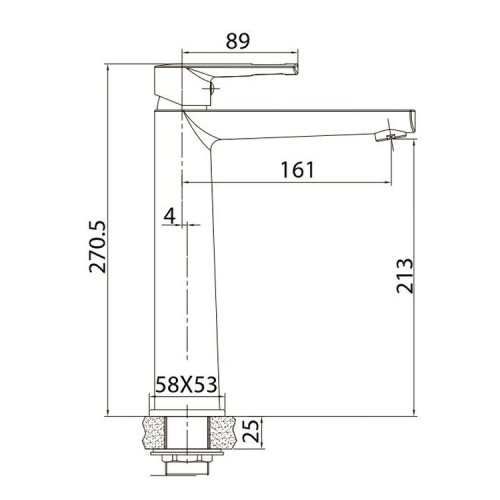 Смеситель для умывальника Volle Solar 1530.010201