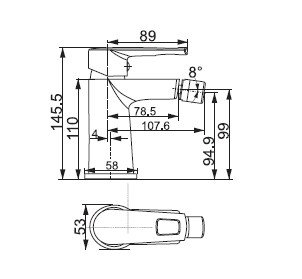 Смеситель для биде Volle Solar 1530.020101