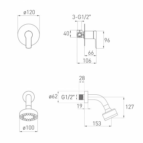Душевая система Volle SET20220107