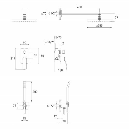 Душова система Volle Solo SET20220117
