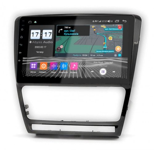 Штатная магнитола Abyss Audio QS-0117 для Skoda Octavia A5 2004-2013 Android 10 Q