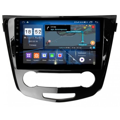 Штатна магнітола Abyss Audio QS-0175 для Nissan QASHQAI 2012-2016 Android 10 Q