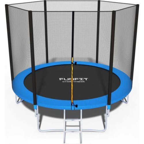 Батут Funfit 8ft (252cm) синий с внешней сеткой
