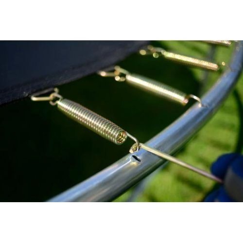 Батут Funfit 8ft (252cm) синий с внешней сеткой