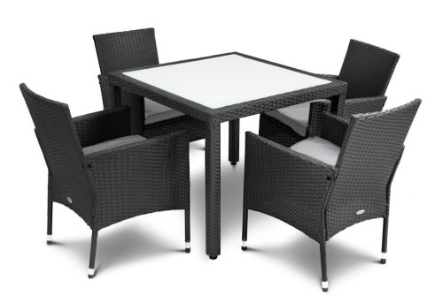 Садові меблі Di Volio VERONA 4+1 Чорний