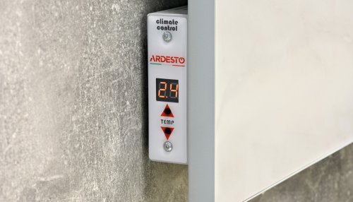 Керамическая электронагревательная панель с терморегулятором Ardesto HCP-1000RWTM (белый мрамор)