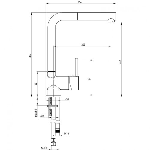 Смеситель для кухни Deante Aster BCA_073M