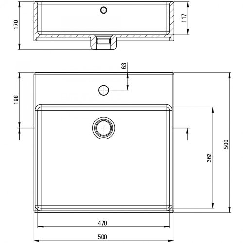 Умывальник Deante Temisto CDT_6U5S