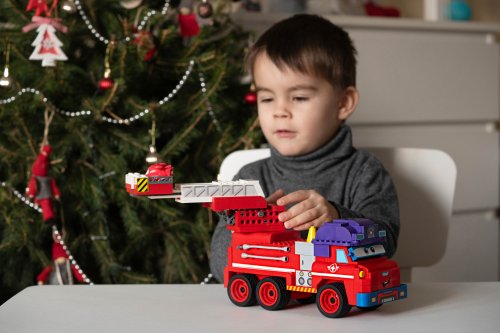 Конструктор Super Wings Small Blocks Buildable Vehicle Set Sparky, Спарки EU385011