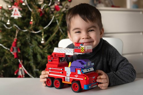 Конструктор Super Wings Small Blocks Buildable Vehicle Set Sparky, Спарки EU385011